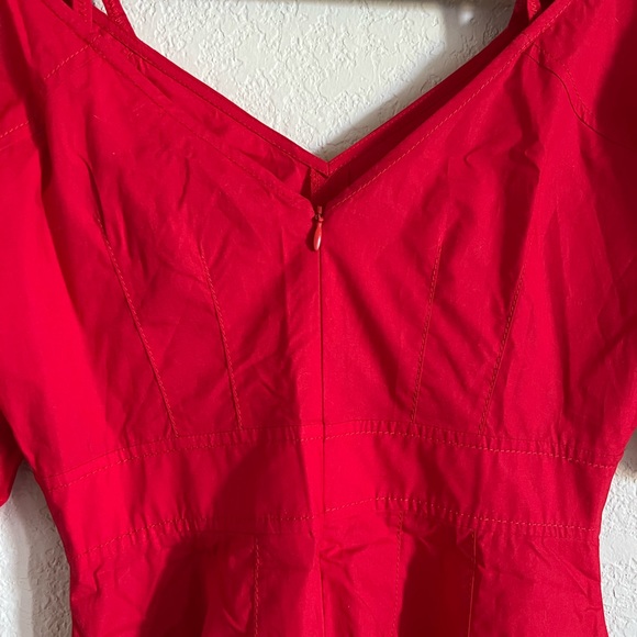 Off The Shoulder Red Mini Dress - Picture 3 of 5